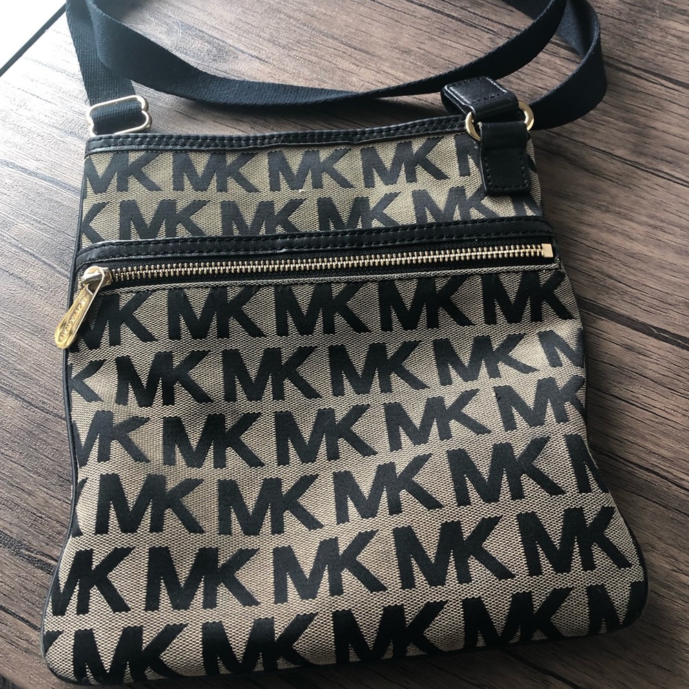 Michael Kors Black Monogram Crossbody Bag
